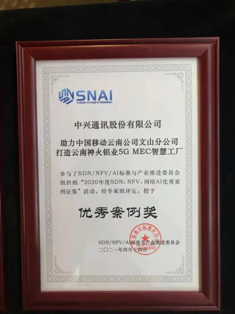 中興通訊榮獲2020年度SDN、NFV、網(wǎng)絡(luò)AI優(yōu)秀案例獎(jiǎng)，引領(lǐng)技術(shù)創(chuàng)新